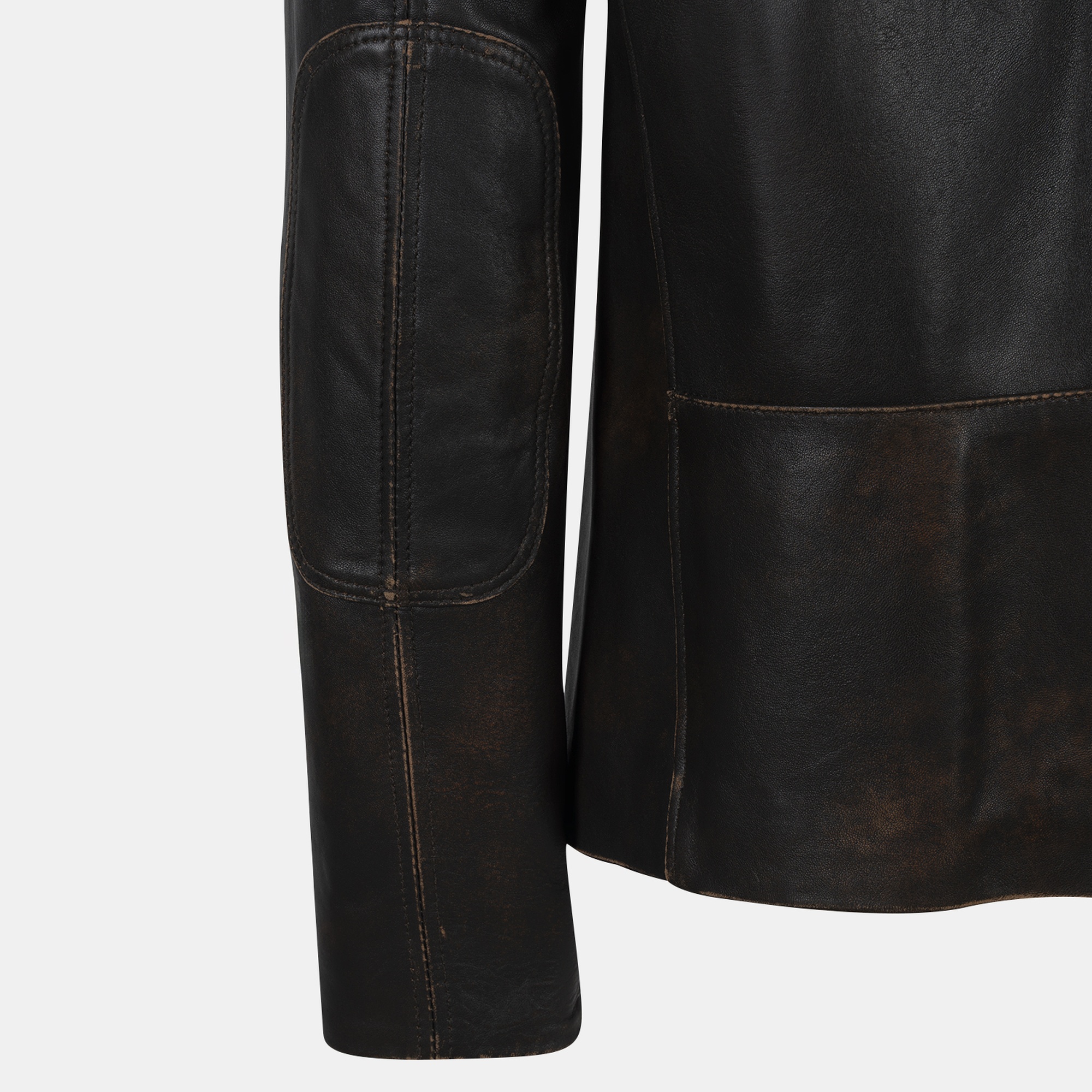 Zenon Siyah Erkek Vintage Deri Ceket