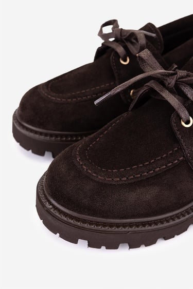  Valmenti Kadın Hakiki Deri Kahverengi Süet Casual Ayakkabı