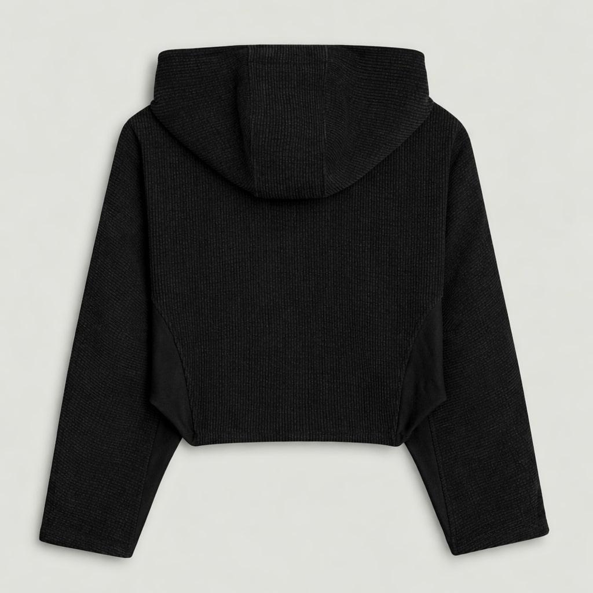 Dökümlü Kapüşonlu Ceket