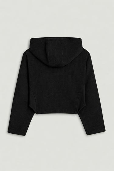  Dökümlü Kapüşonlu Ceket