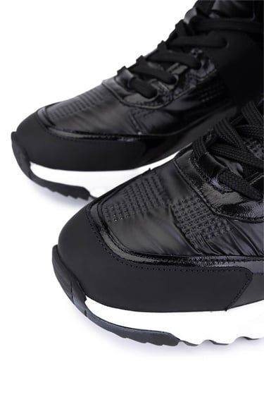  Tamer Tanca Erkek Hakiki Deri Siyah Sneakers & Spor Bot