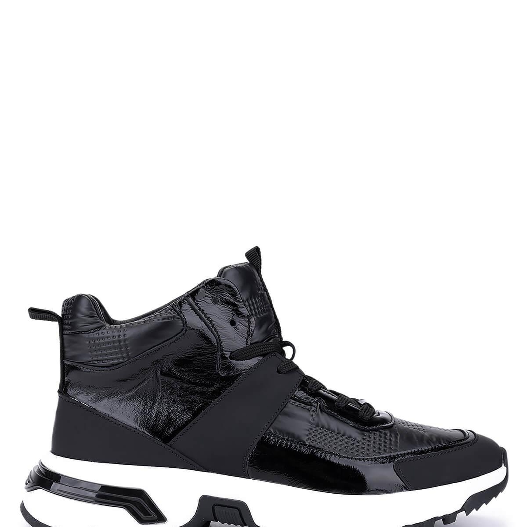 Tamer Tanca Erkek Hakiki Deri Siyah Sneakers & Spor Bot