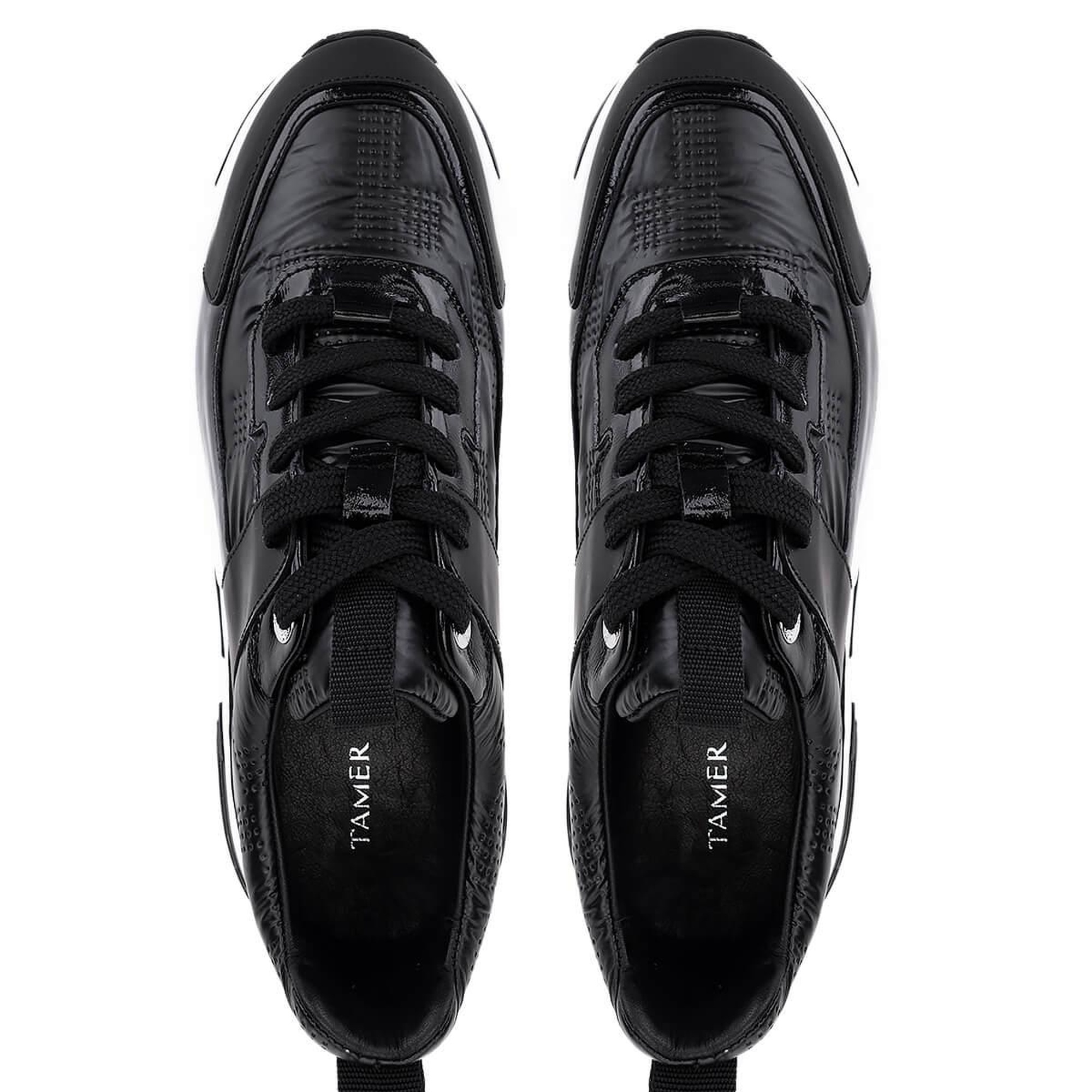 Tamer Tanca Erkek Hakiki Deri Siyah Sneakers & Spor Ayakkabı