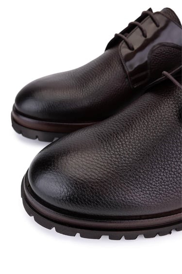  Tamer Tanca Erkek Hakiki Deri Kahverengi Klasik Ayakkabı