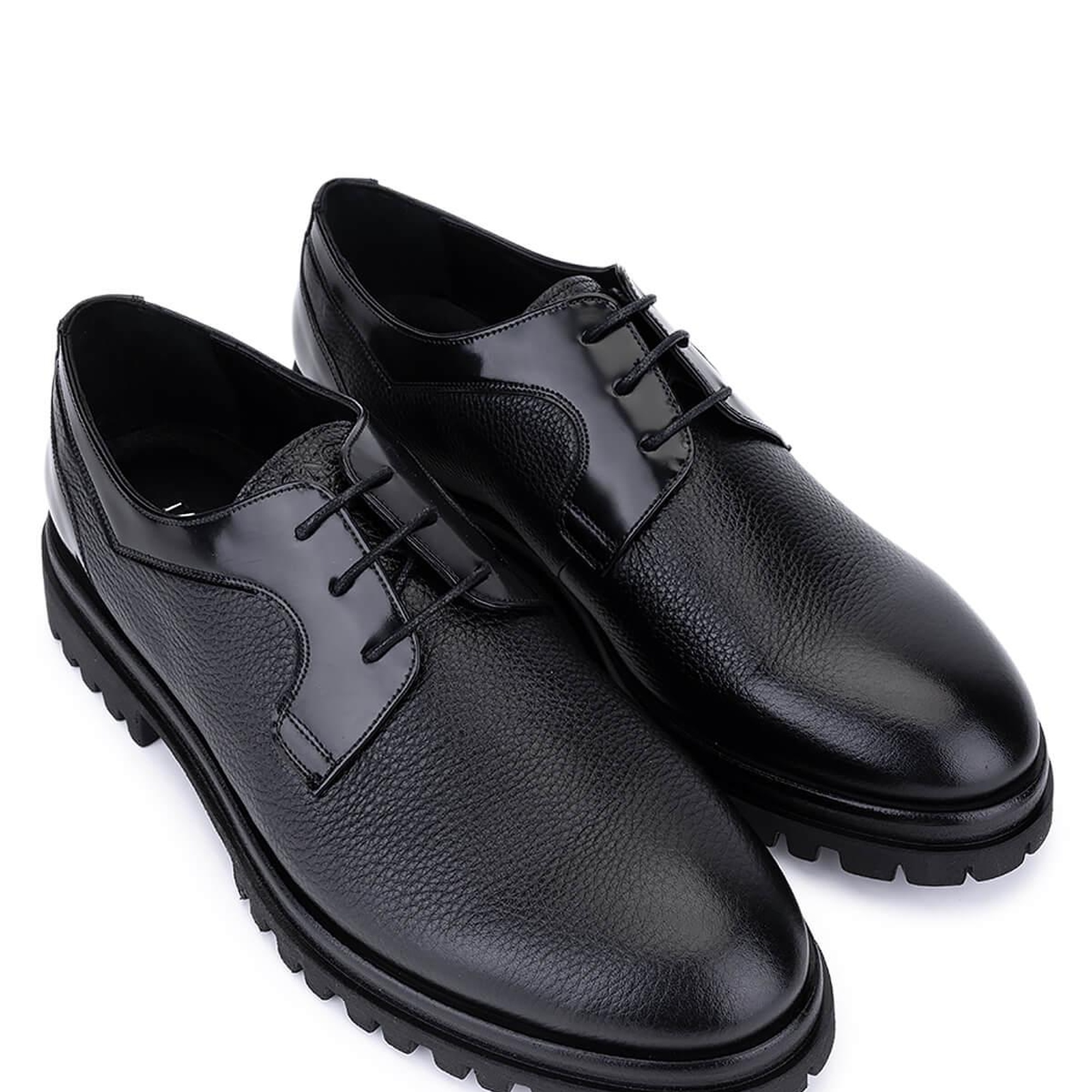 Tamer Tanca Erkek Hakiki Deri Siyah Klasik Ayakkabı