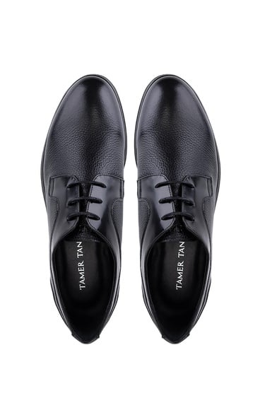  Tamer Tanca Erkek Hakiki Deri Siyah Klasik Ayakkabı