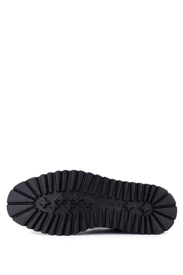  Tamer Tanca Erkek Hakiki Deri Siyah Casual Bot