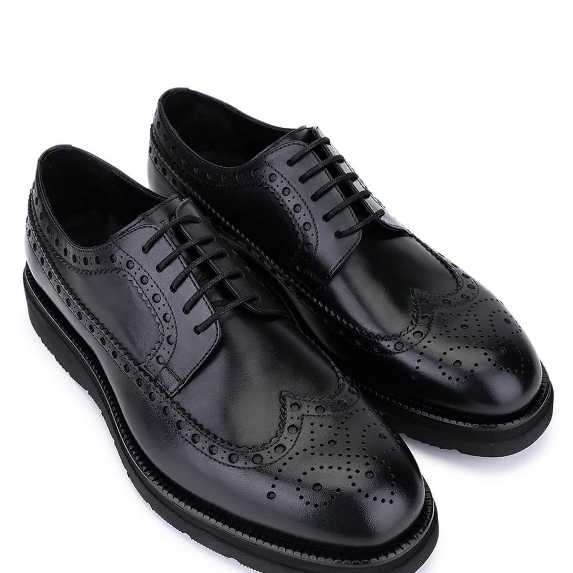 Tamer Tanca Erkek Hakiki Deri Siyah Casual Ayakkabı