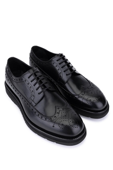  Tamer Tanca Erkek Hakiki Deri Siyah Casual Ayakkabı