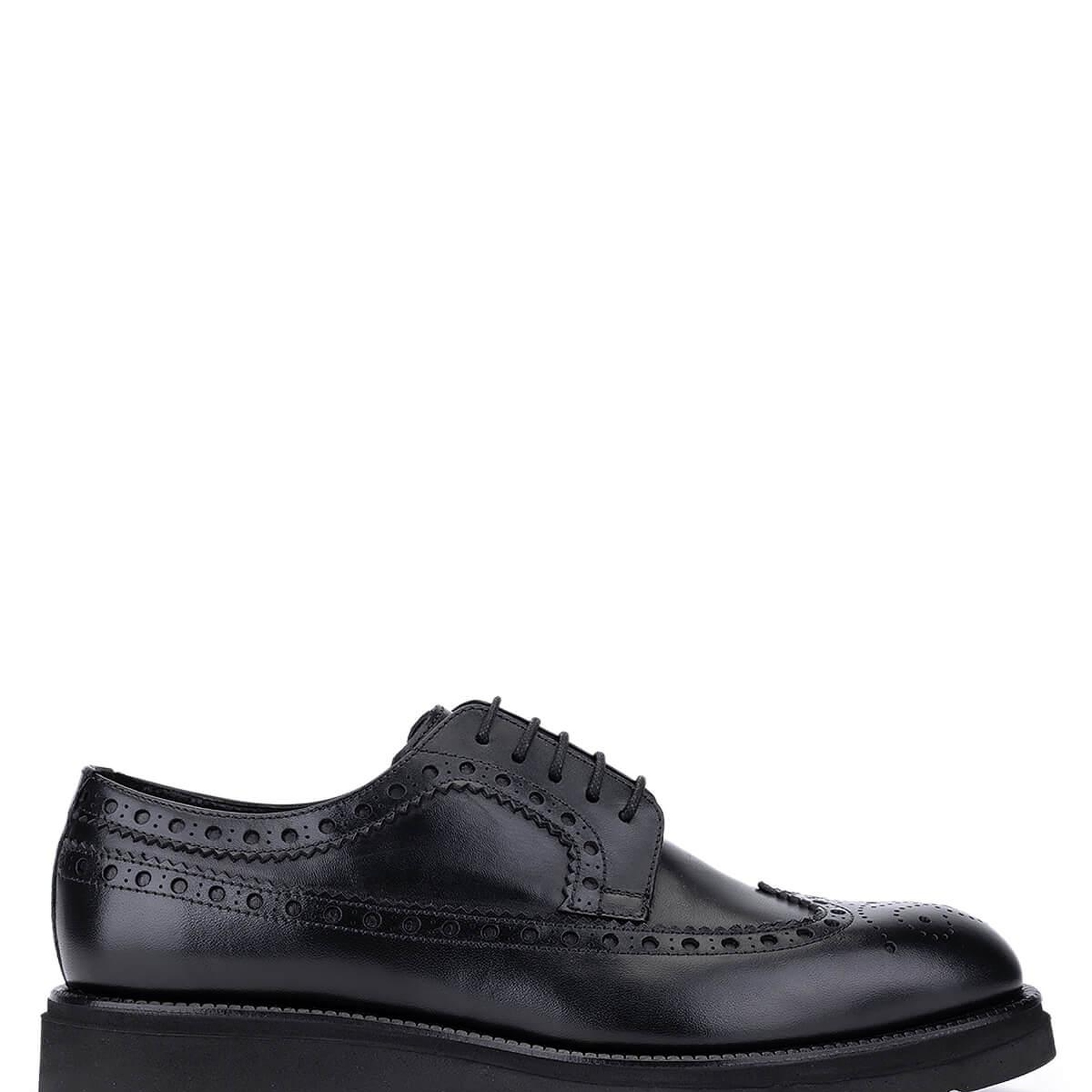 Tamer Tanca Erkek Hakiki Deri Siyah Casual Ayakkabı