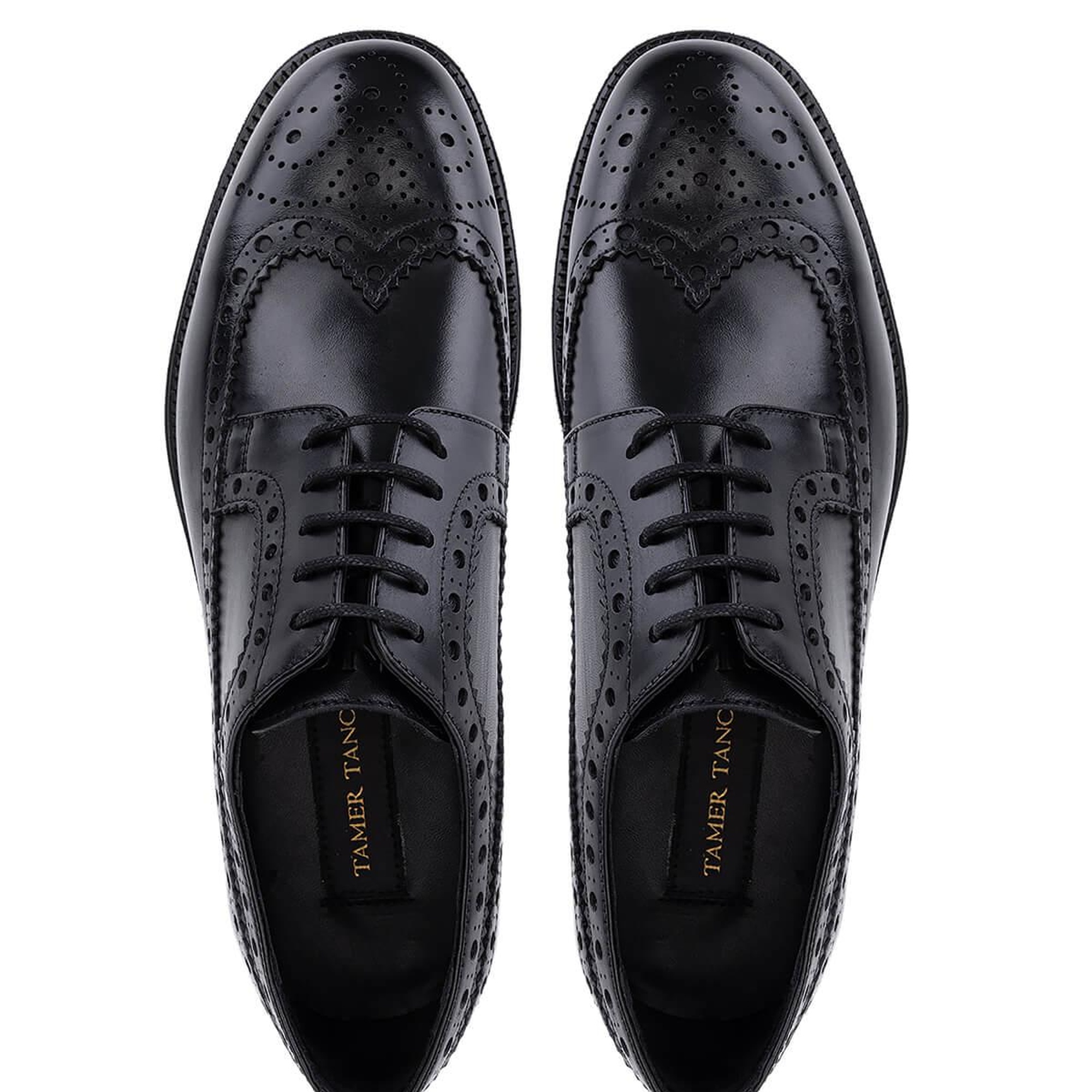 Tamer Tanca Erkek Hakiki Deri Siyah Casual Ayakkabı