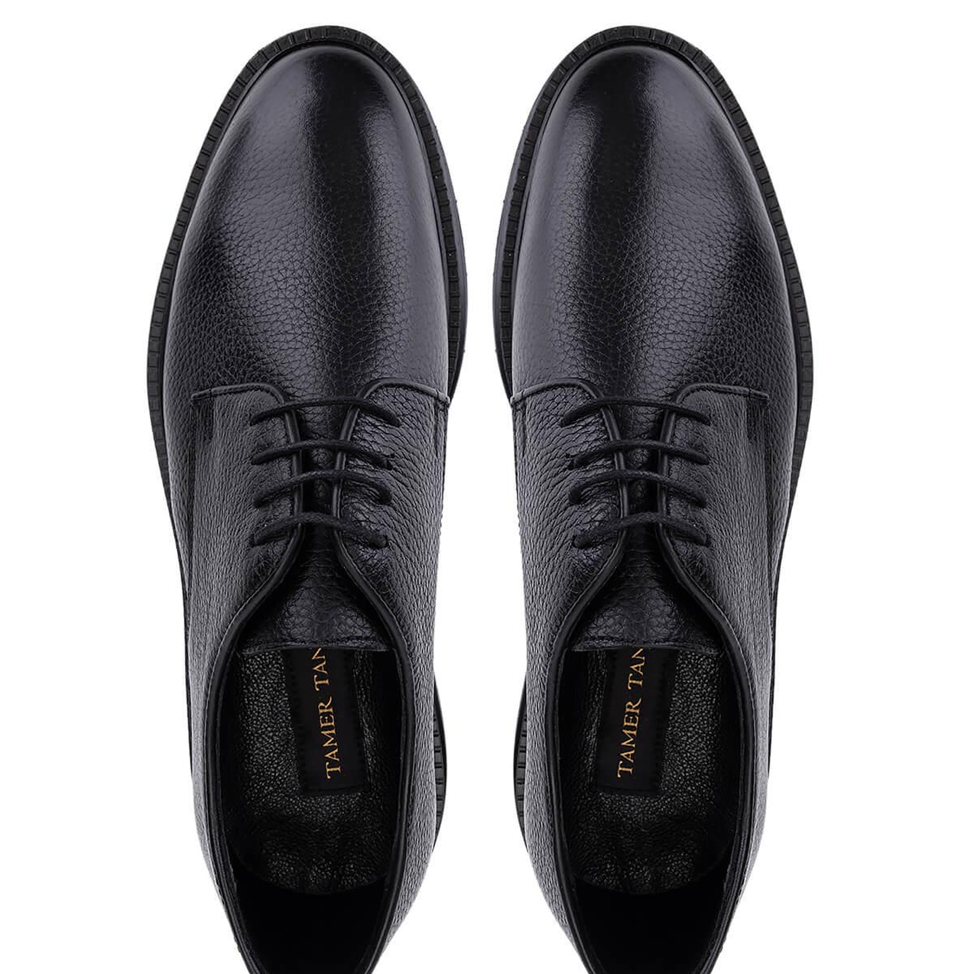 Tamer Tanca Erkek Hakiki Deri Siyah Floter Klasik Ayakkabı