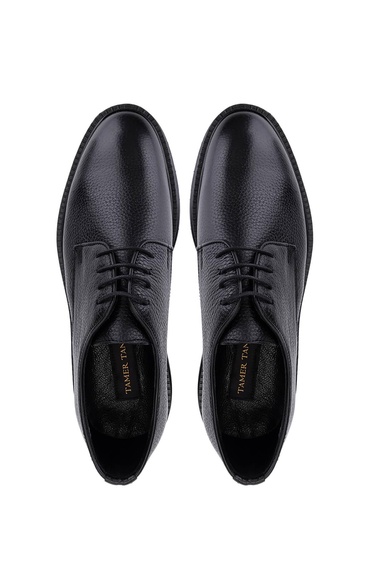  Tamer Tanca Erkek Hakiki Deri Siyah Floter Klasik Ayakkabı