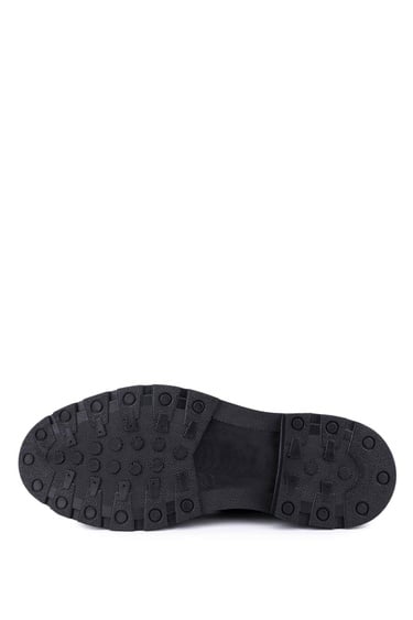  Tamer Tanca Erkek Hakiki Deri Siyah Casual Bot