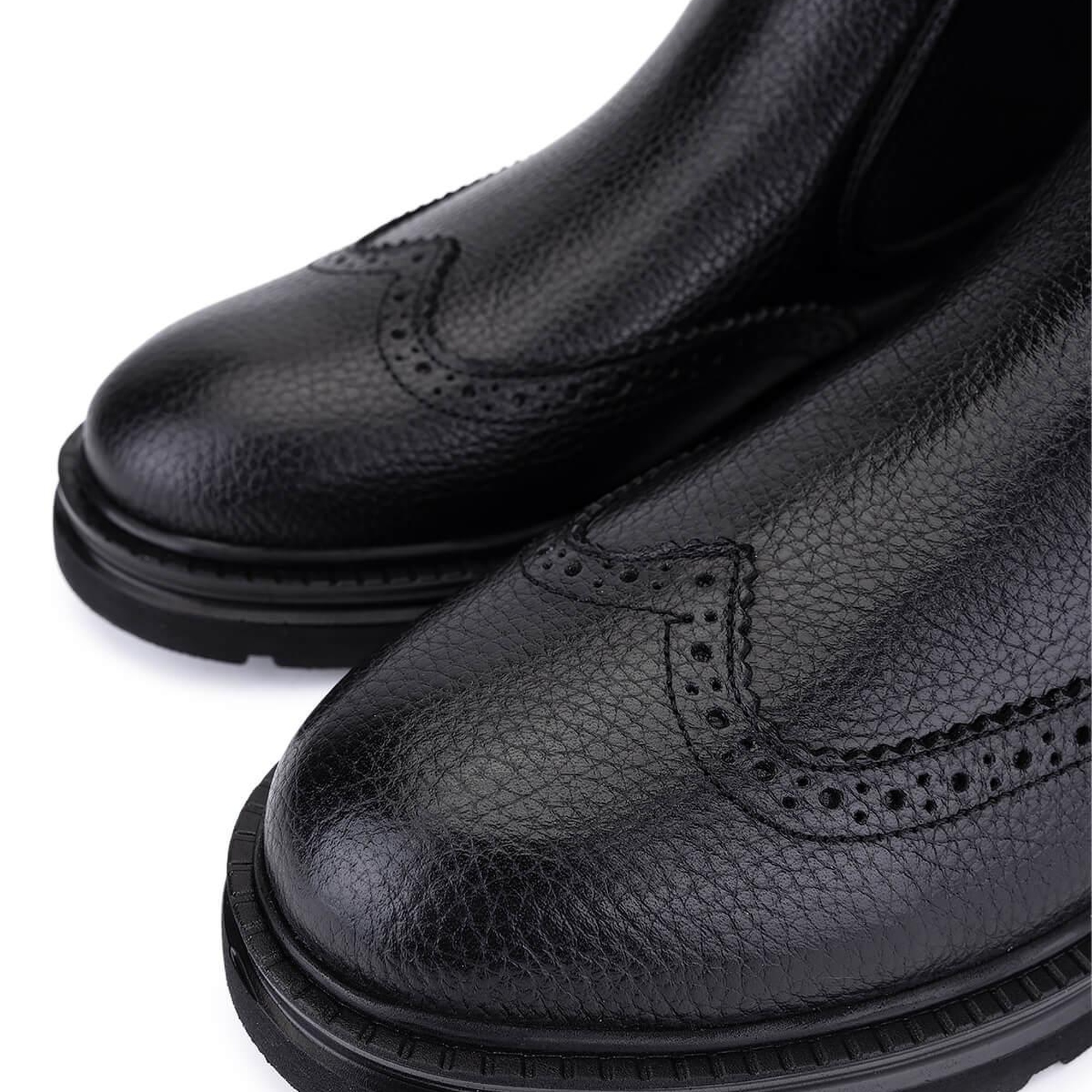 Tamer Tanca Erkek Hakiki Deri Siyah Casual Bot