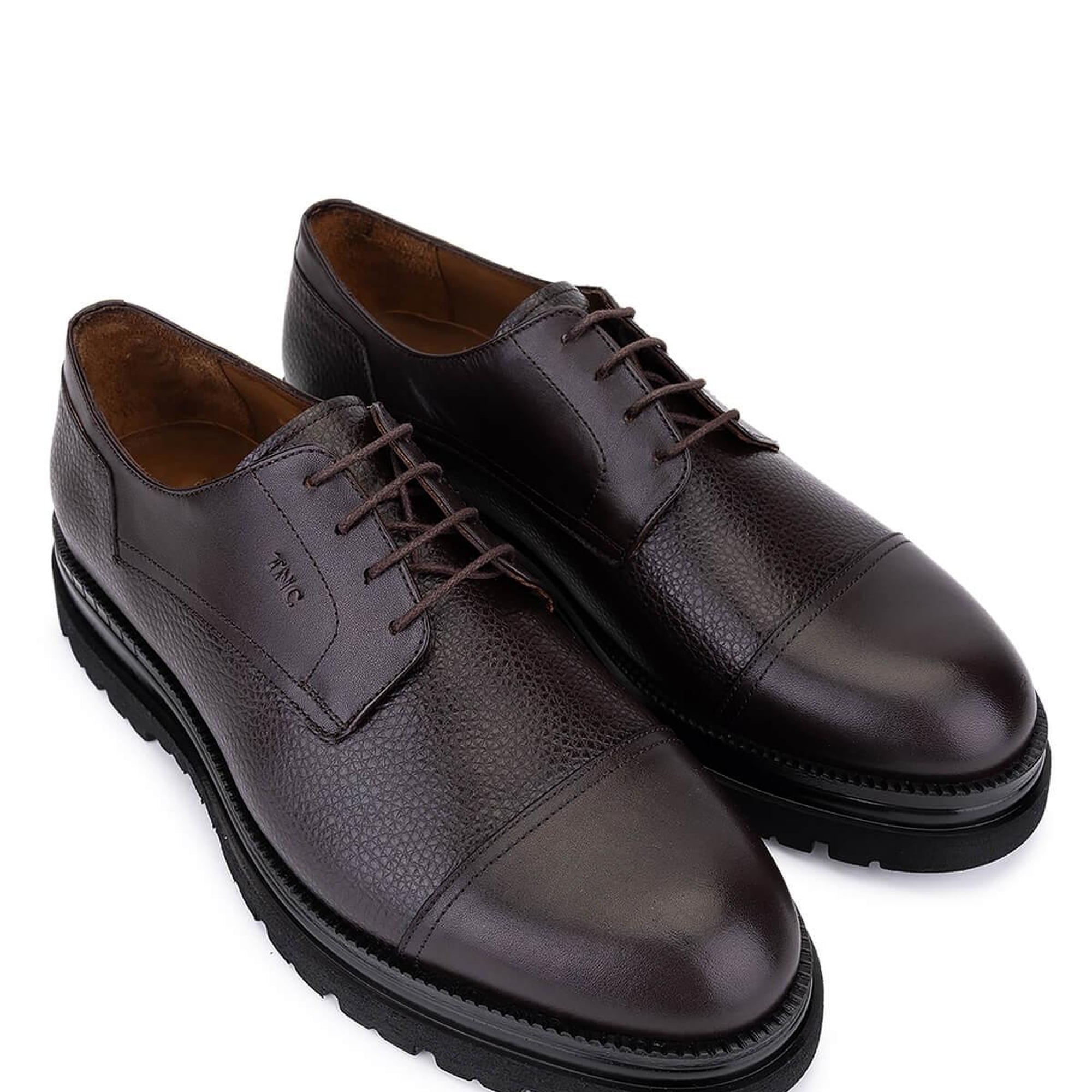 Tamer Tanca Erkek Hakiki Deri Kahverengi Klasik Ayakkabı