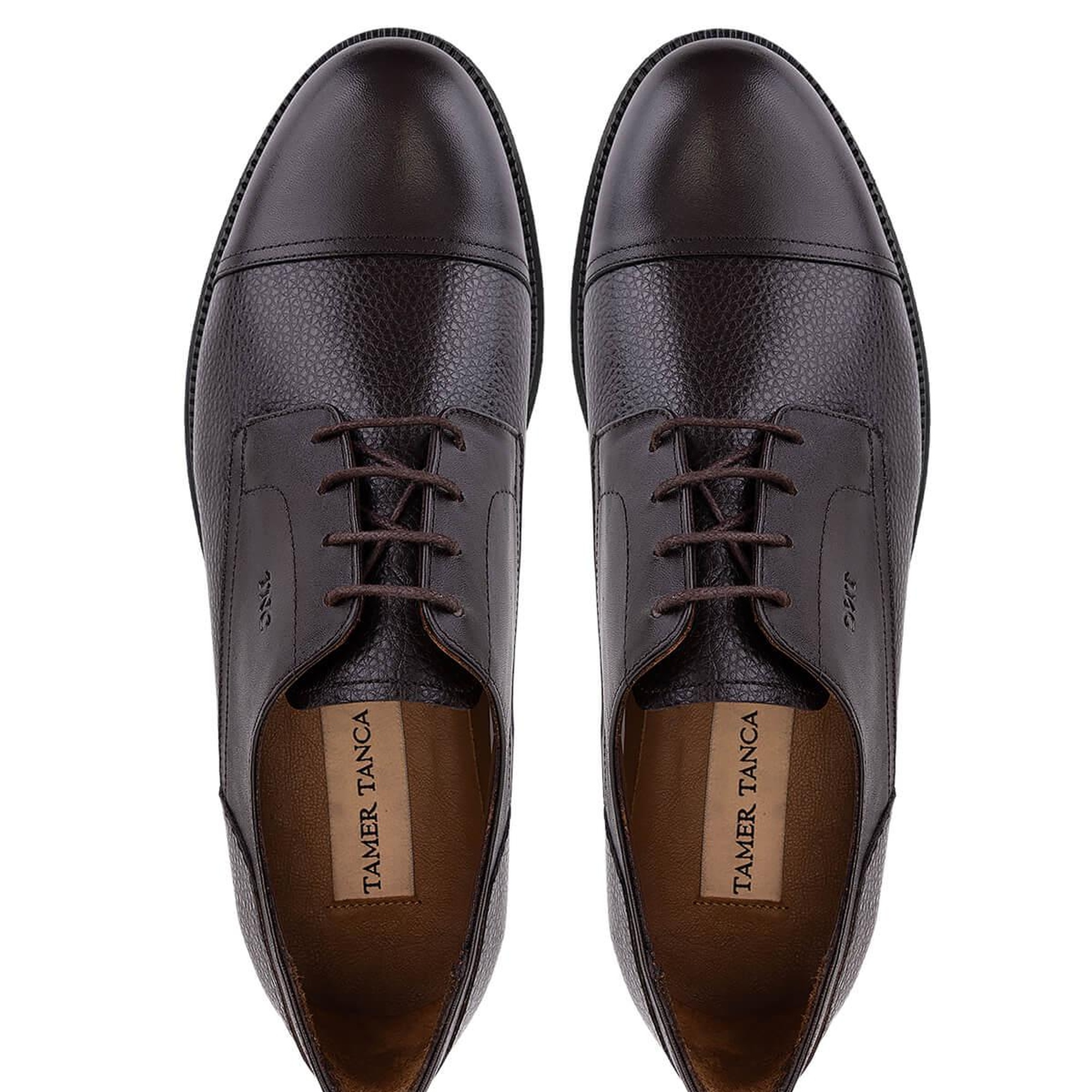 Tamer Tanca Erkek Hakiki Deri Kahverengi Klasik Ayakkabı