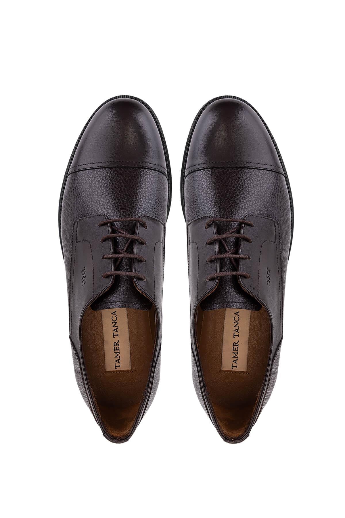  Tamer Tanca Erkek Hakiki Deri Kahverengi Klasik Ayakkabı