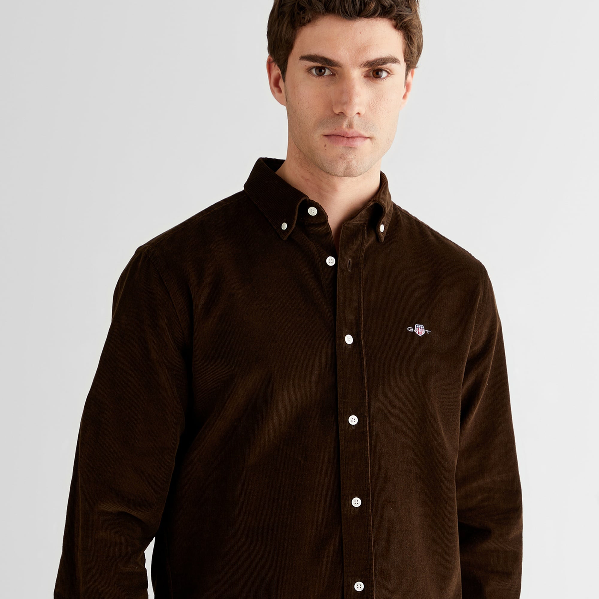 GANT Erkek Kahverengi Regular Fit Düğmeli Gömlek