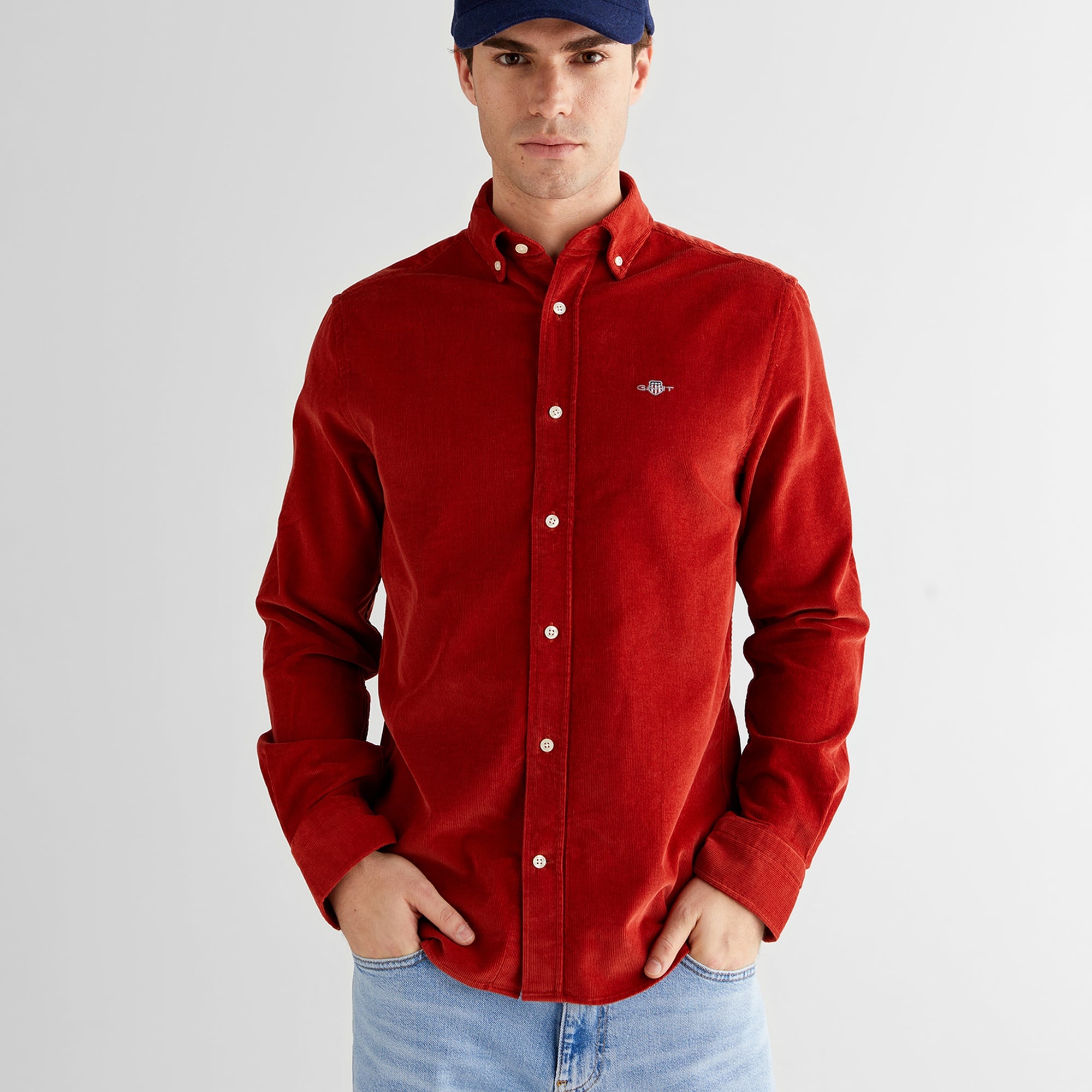 GANT Erkek Kırmızı Regular Fit Düğmeli Gömlek