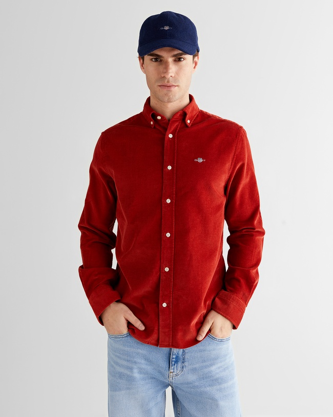  GANT Erkek Kırmızı Regular Fit Düğmeli Gömlek