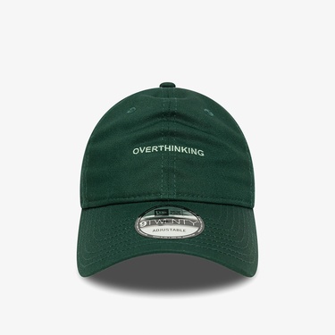  New Era Overthinking Slogan 9Twenty Unisex Yeşil Şapka