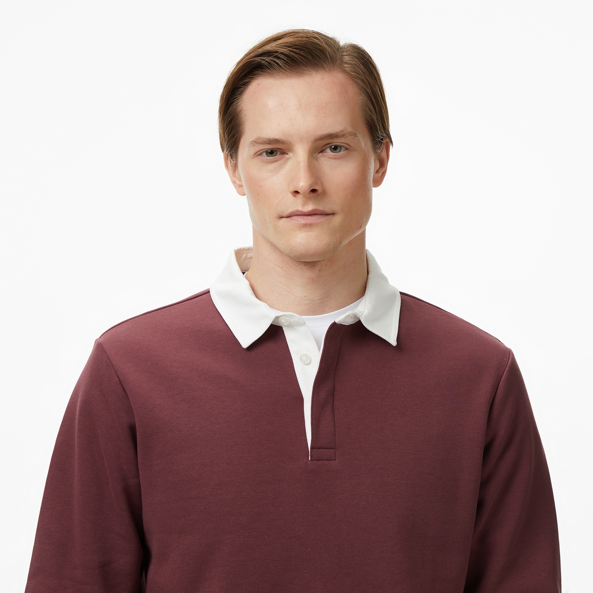 Nautica Erkek Bordo Uzun Kollu Polo Yaka T-Shirt