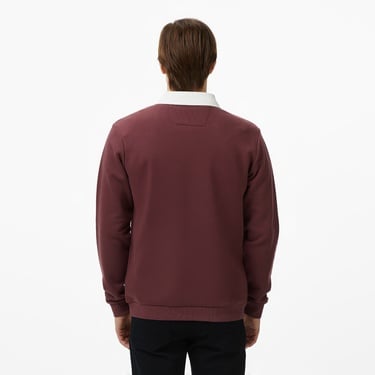  Nautica Erkek Bordo Uzun Kollu Polo Yaka T-Shirt