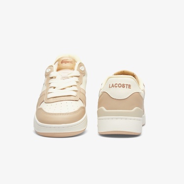  Lacoste T-Clip Kadın Bej Sneaker