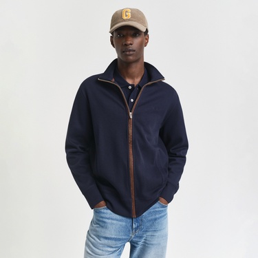  GANT Erkek Lacivert Regular Fit Fermuarlı Hırka