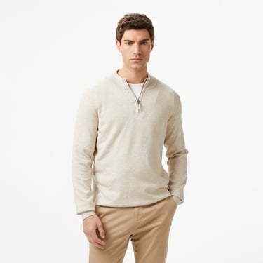  Nautica Erkek Krem Classic Fit Kazak