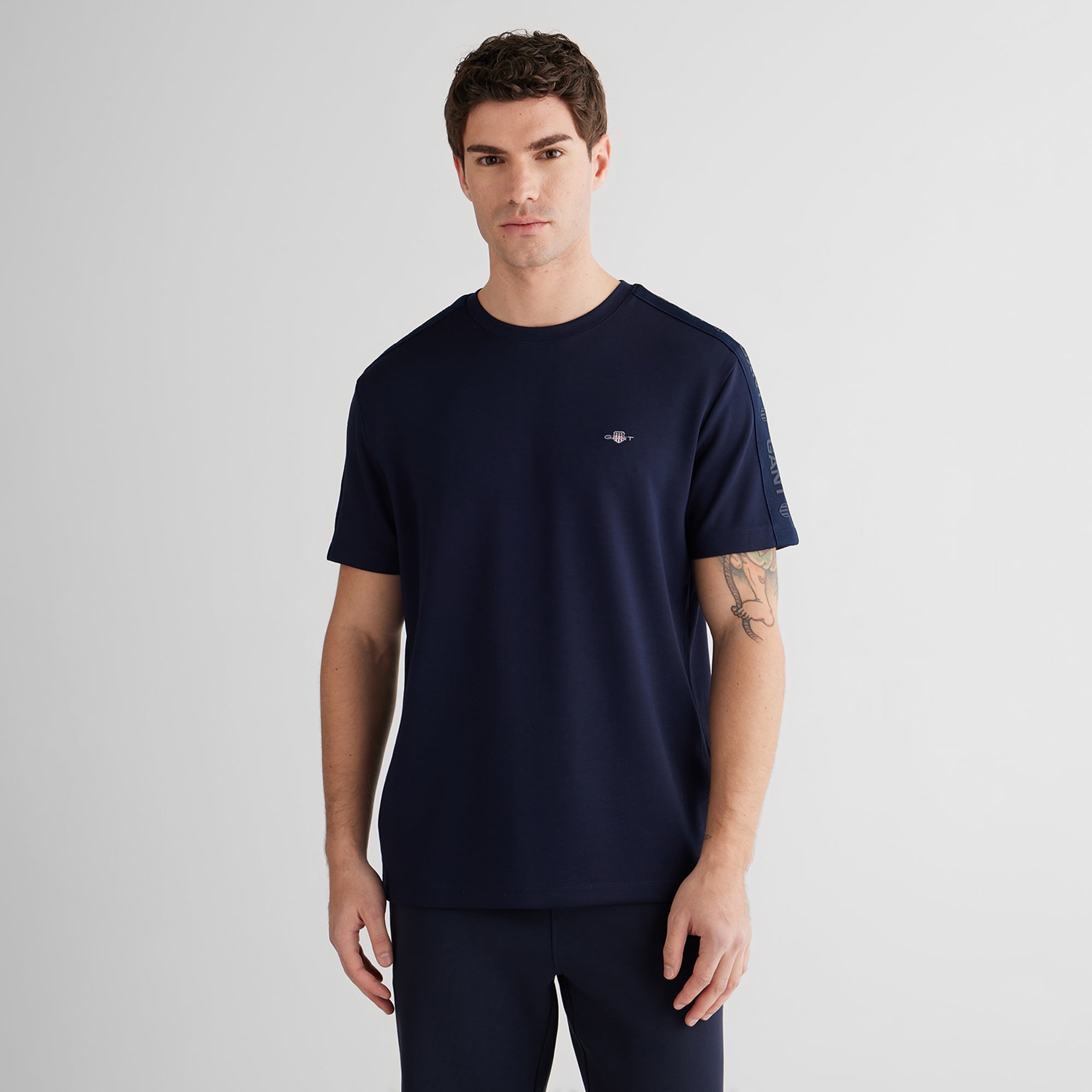  GANT Erkek Lacivert Regular Fit T-Shirt