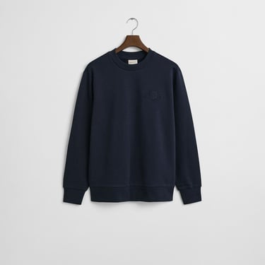  GANT Erkek Lacivert Regular Fit Bisiklet Yaka Sweatshirt