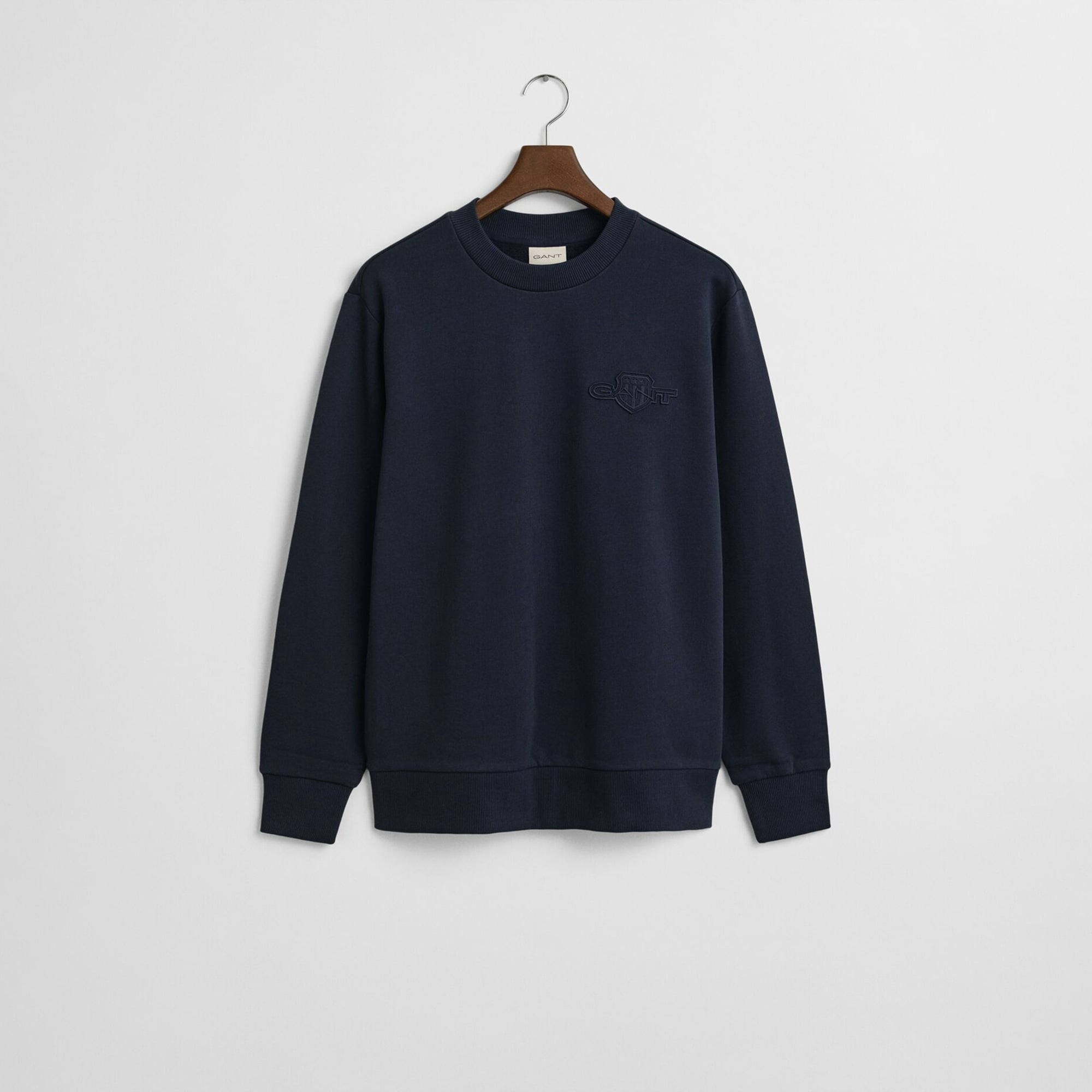 GANT Erkek Lacivert Regular Fit Bisiklet Yaka Sweatshirt