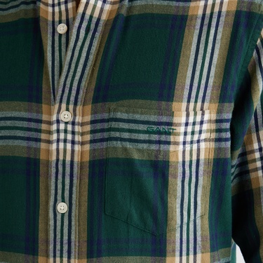  GANT Erkek Yeşil Regular Fit Düğmeli Gömlek
