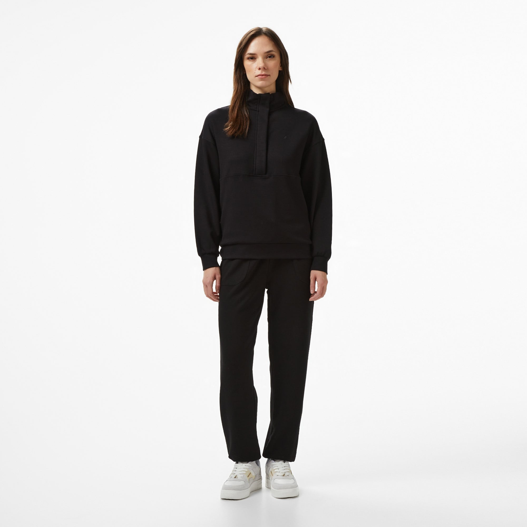 Nautica Kadın Siyah Regular Fit Sweatshirt