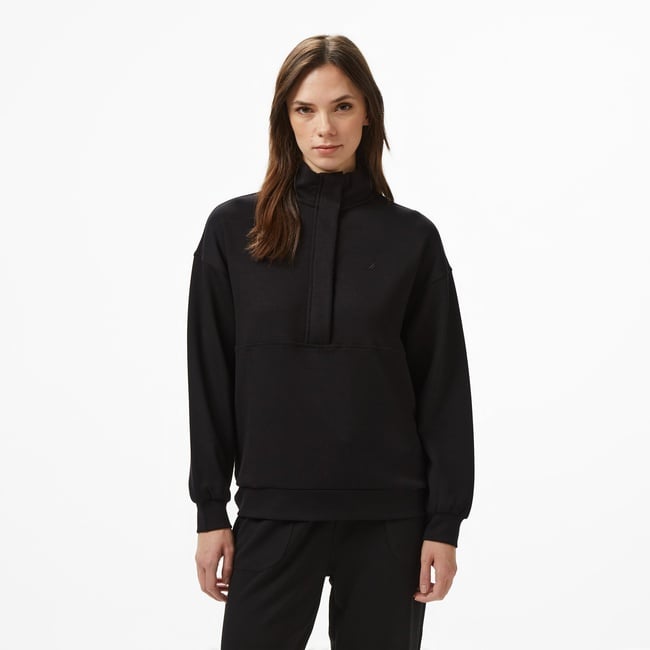  Nautica Kadın Siyah Regular Fit Sweatshirt