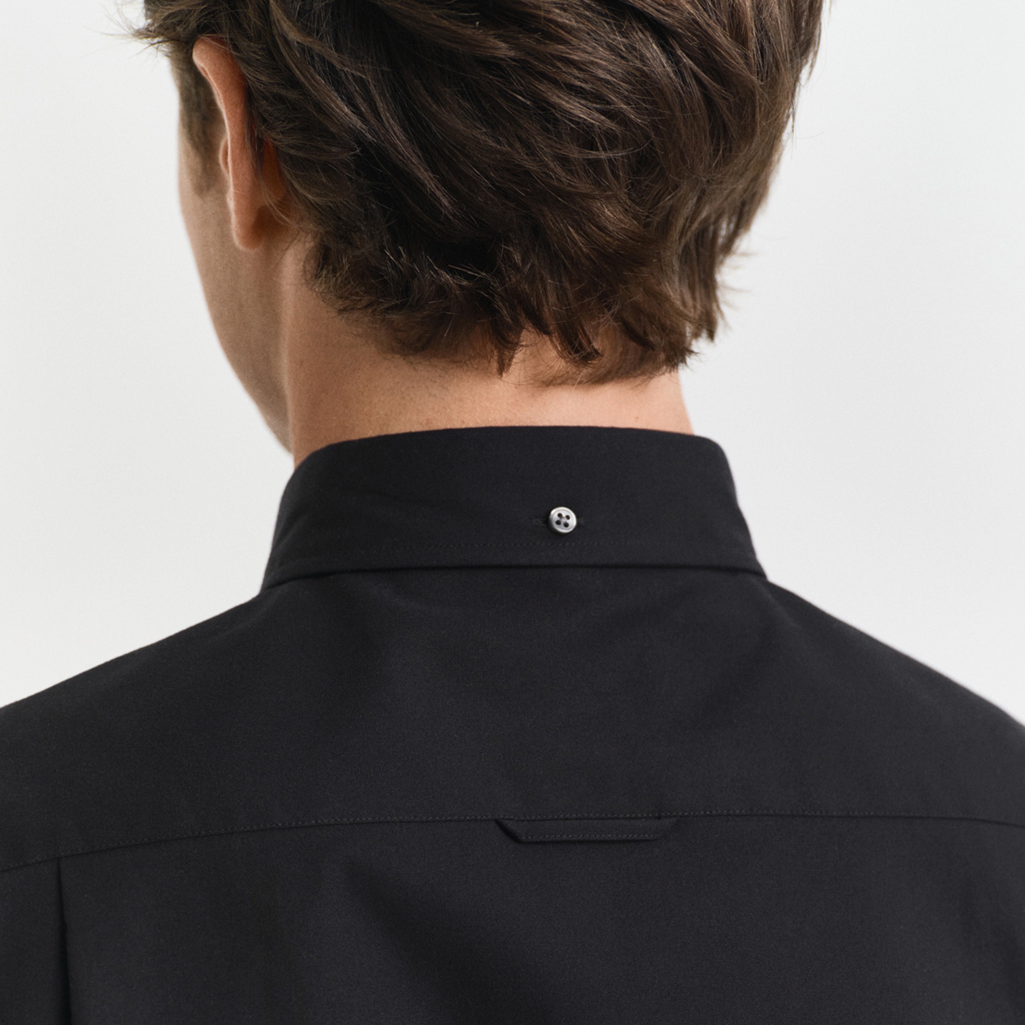 GANT Erkek Siyah Regular Fit Düğmeli Yaka Oxford Gömlek