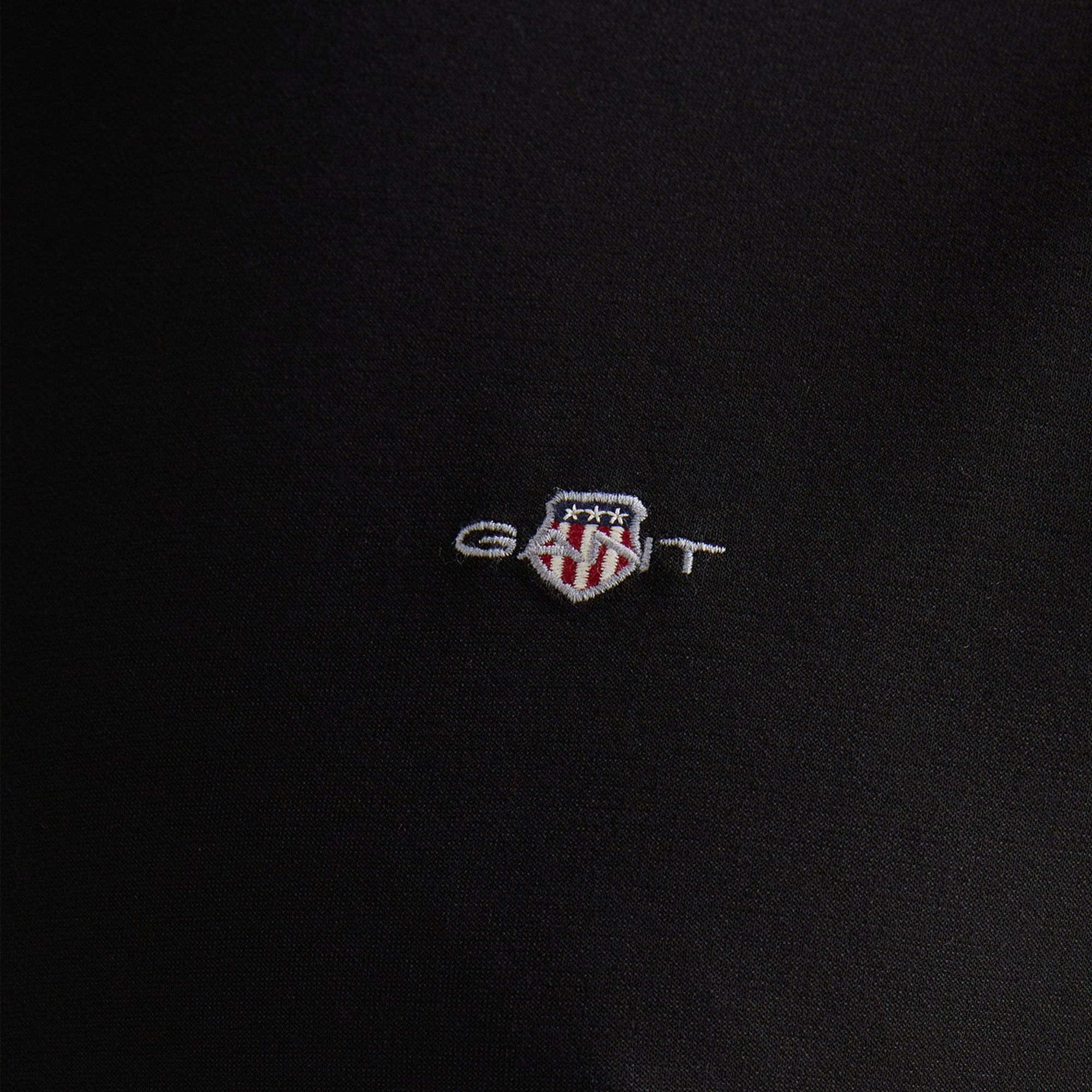 GANT Erkek Siyah Relaxed Fit Bisiklet Yaka T-Shirt