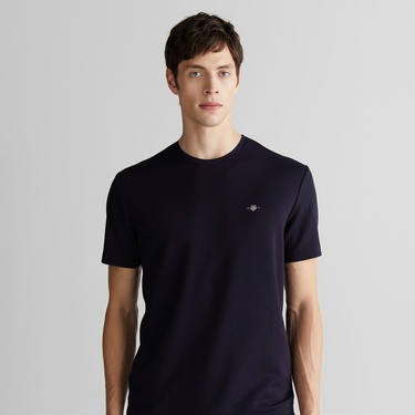  GANT Erkek Lacivert Relaxed Fit Bisiklet Yaka T-Shirt