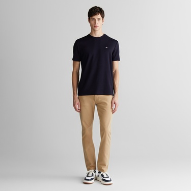  GANT Erkek Lacivert Relaxed Fit Bisiklet Yaka T-Shirt