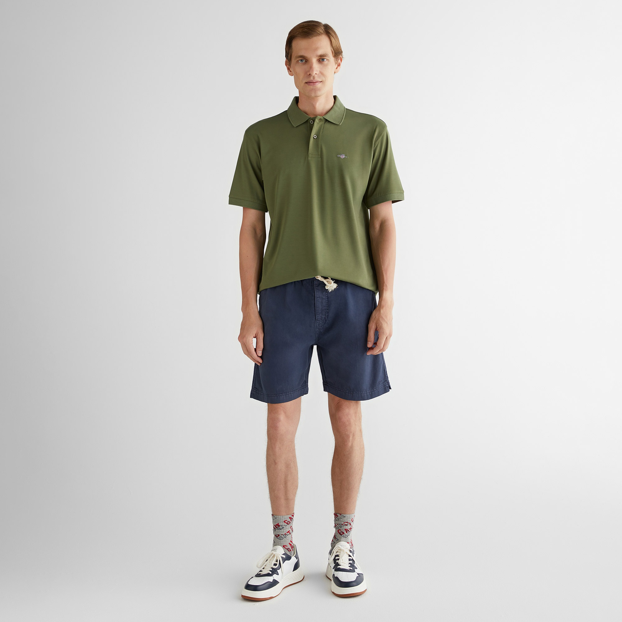 GANT Erkek Yeşil Relaxed Fit Polo