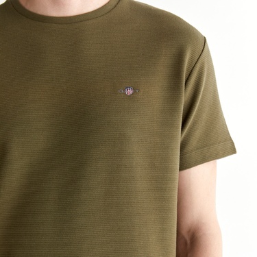  GANT Erkek Yeşil Regular Fit Bisiklet Yaka T-Shirt