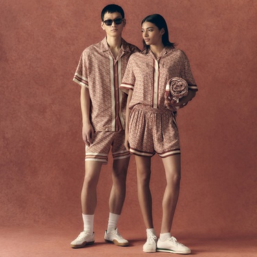  Lacoste Lightweight Monogram Print Erkek Kahverengi Şort