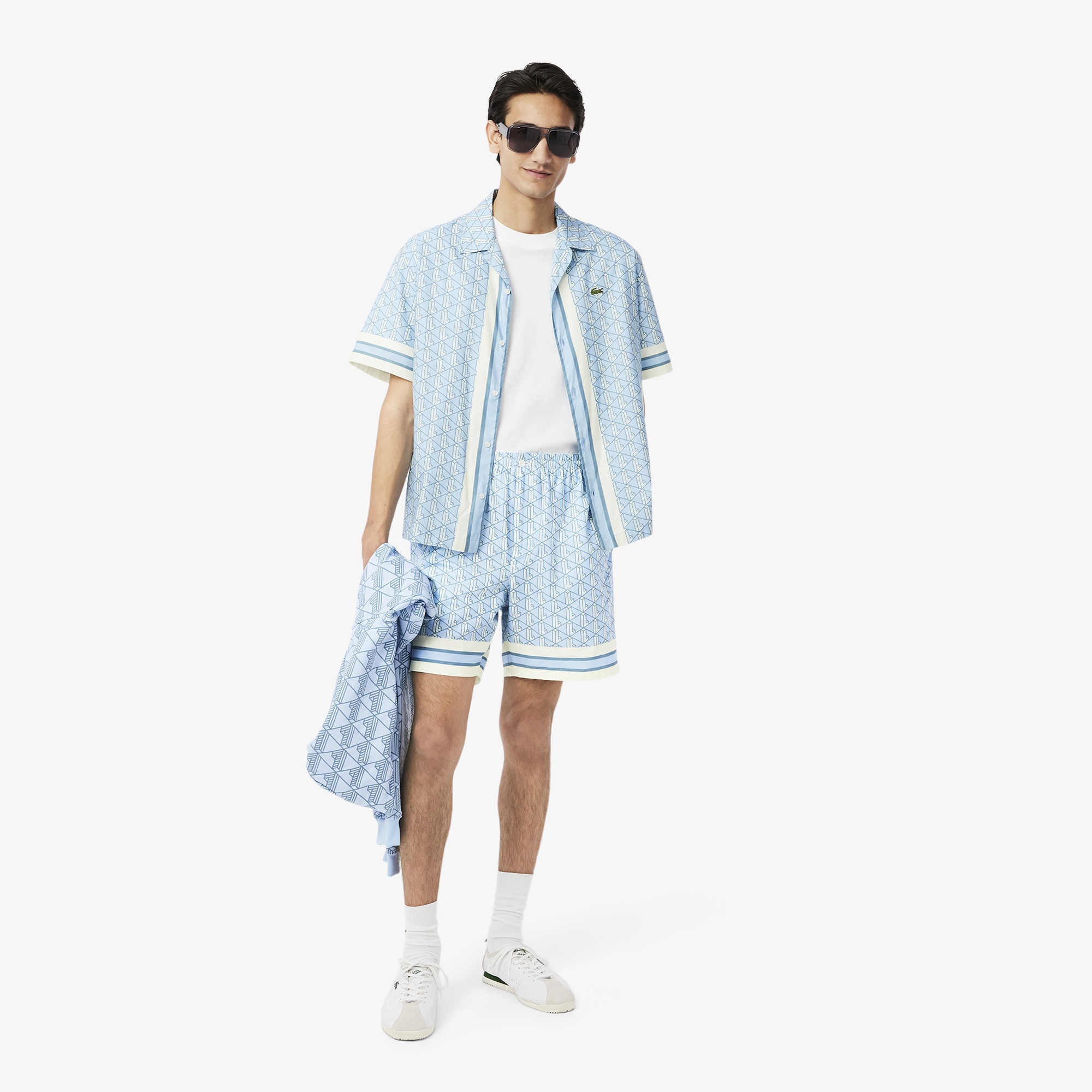 Lightweight Monogram Print Shorts