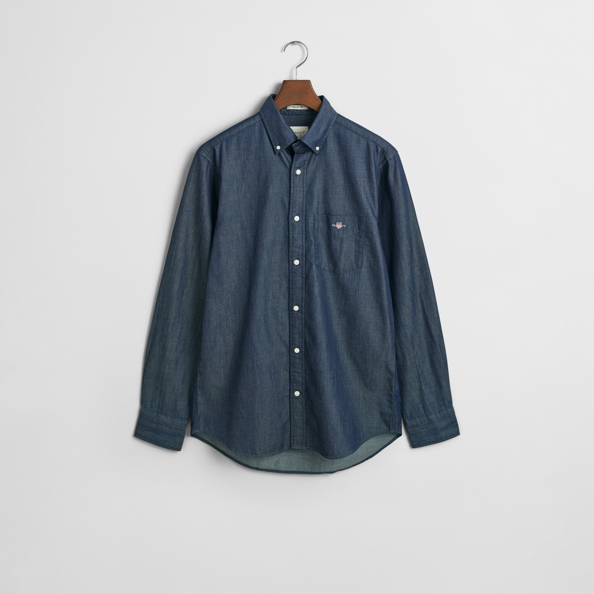 GANT Erkek Lacivert Regular Fit Düğmeli Yaka Gömlek