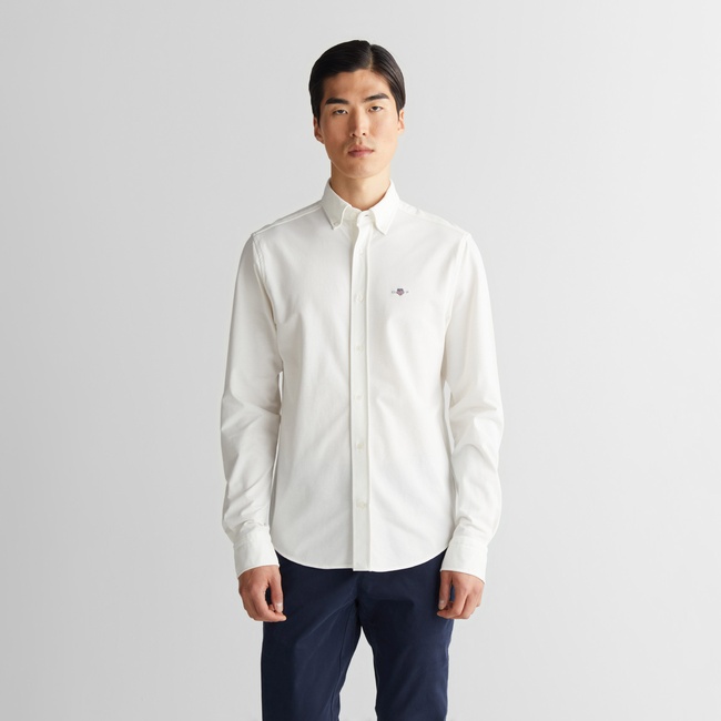  GANT Erkek Krem Regular Fit Gömlek Yaka Gömlek
