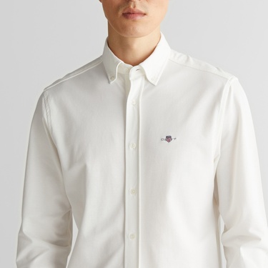  GANT Erkek Krem Regular Fit Gömlek Yaka Gömlek