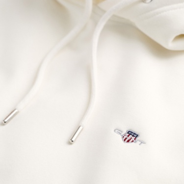  GANT Erkek Krem Regular Fit Kapüşonlu Sweatshirt