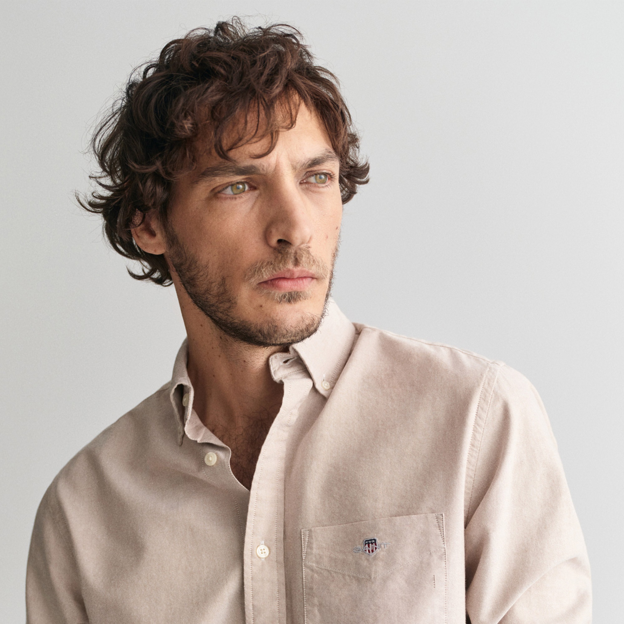 GANT Erkek Kahverengi Regular Fit Düğmeli Yaka Oxford Gömlek